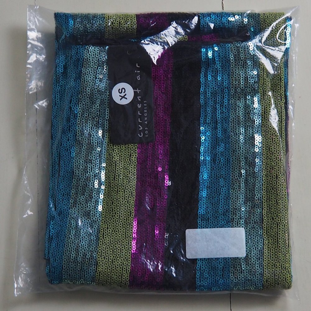 NWT Striped Sequin Skirt - Picture 2 of 11